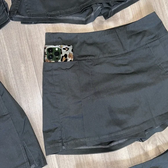 Women’s Liquid Yacht Boat Skort skirt black gray - Picture 3 of 5